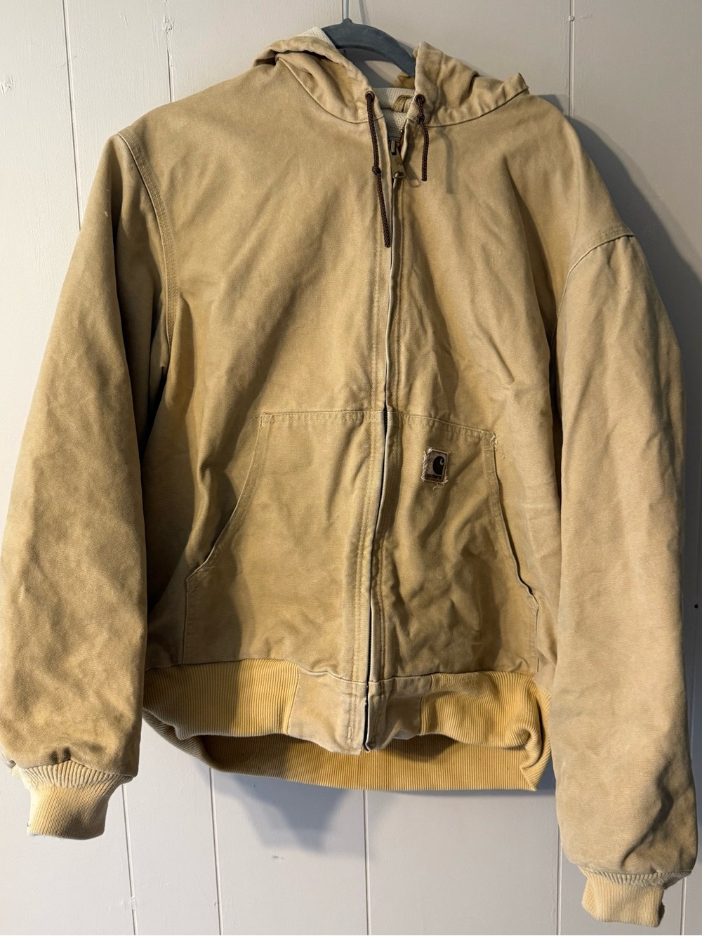 Vintage Carhartt Sandstone Duck Active Jacket Tan Workwear Men’s M/L Distressed